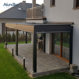 Leicht zu montierende einziehbare Markise, Aluminiumpavillon, Pergola mit Metallrahmen