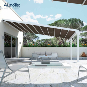 Einziehbare PVC-Markise aus Aluminium mit Sonnenschutz für Pergola