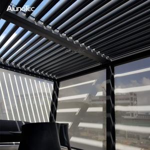 Bioklimatische Pergola-Aluminiumlamellen mit einzigartigem Design und Sonnenschutz für die Terrasse 