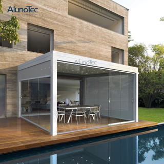 Maßgeschneiderte Aluminium-Pergola-Bausätze mit Lamellendach und Sichtschutz