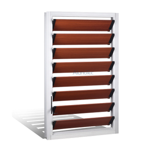 Wirtschaftliches Lamellenfenster aus Aluminium mit Holzmaserung für das Haus