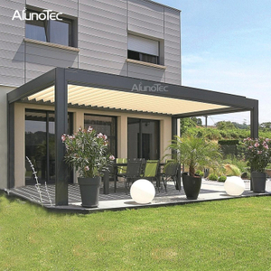 China Hot Sale Wasserdichter Pavillon, motorisierte, einziehbare Aluminium-Markisen für Pergolen