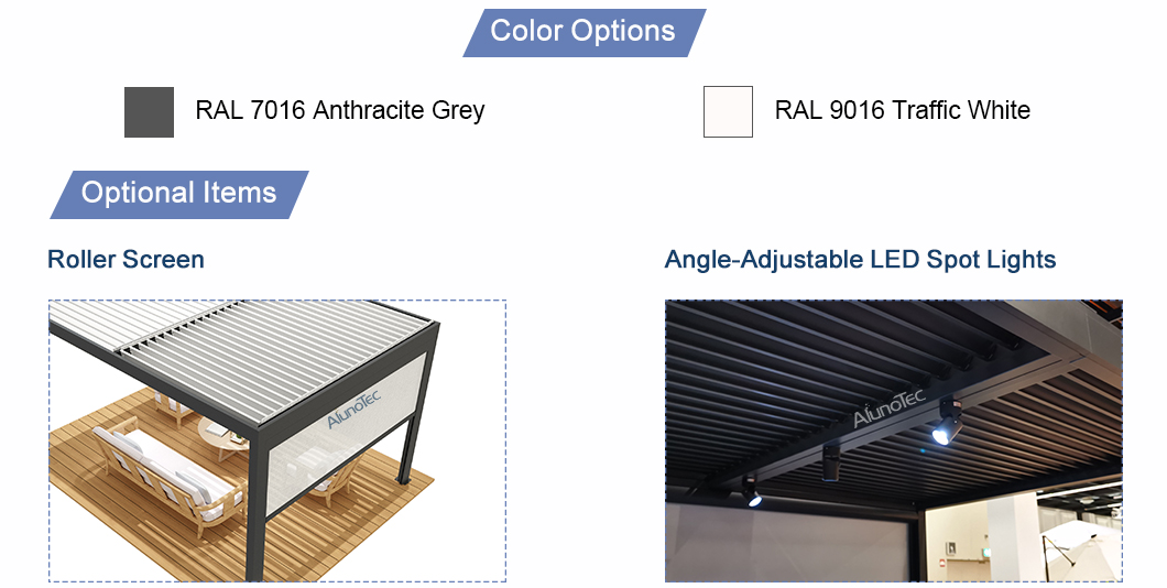 Wasserdichte Aluminiumpergola
