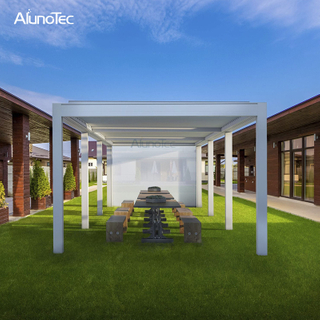 Einziehbare Markisen für den Außenbereich, Pergola-Pavillon aus Aluminium mit elektrischem System