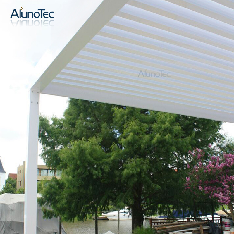 Diy motorisierte wasserdichte Pergola-Überdachung mit Vorhang