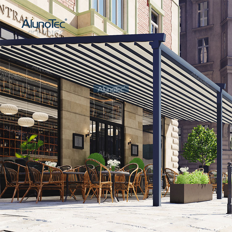 AlunoTec 5m x 5m versenkbare Pergola für den Außenbereich zum Angebot