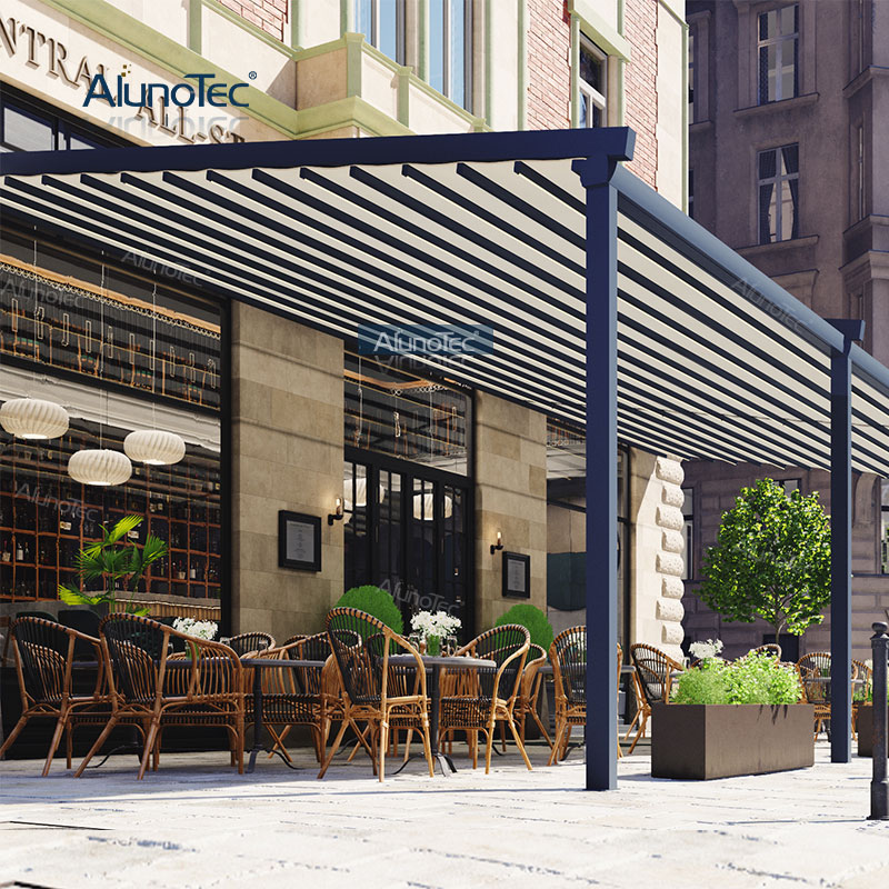 AlunoTec 5m x 5m versenkbare Pergola für den Außenbereich zum Angebot