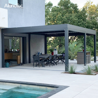 Elektrisches wasserdichtes Pavillon-Öffnungsdach-Pergola-System für Sonnenschutz