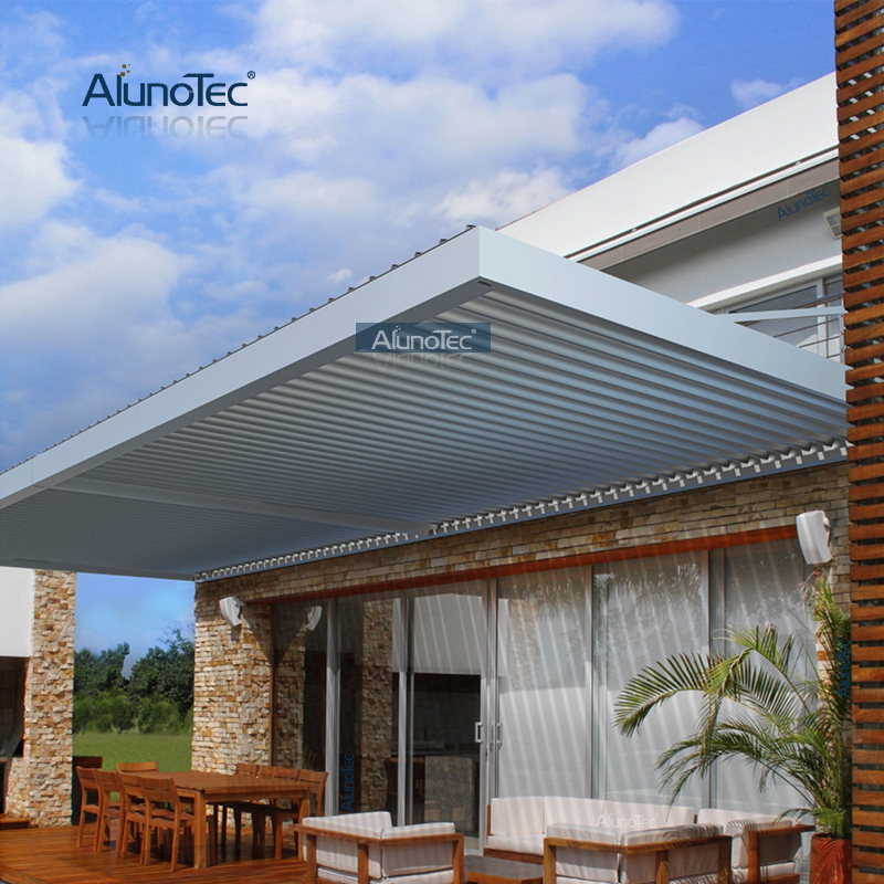  AlunoTec PergoLux Installation motorisiertes Lamellendach 12 Fuß x 20 Fuß Lamellenpergola zum Angebot