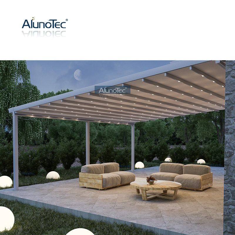  Outdoor-Swim-Spa-Whirlpool-Abdeckung, motorisierte versenkbare Pergola-Konstruktion