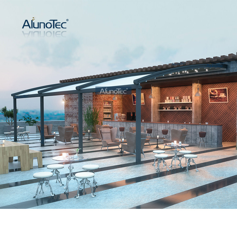 Fernbedienung Elektrische Gartenschattierung Aluminium einziehbare Dachmarkise Pavillon-Überdachung für den Großhandel