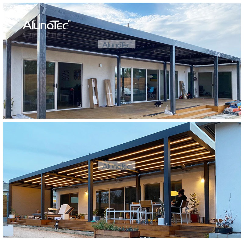 AlunoTec Versand Zoll Zollkosten Freistehende 4 m x 3 m anthrazitgraue motorisierte Pergola