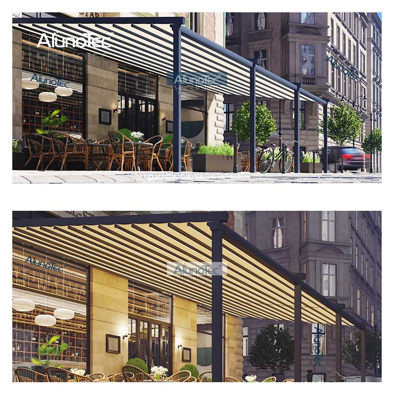 AlunoTec Fenstermarkisen in Sondergröße, Terrassendeck, eine Pergola-Markise für Australien