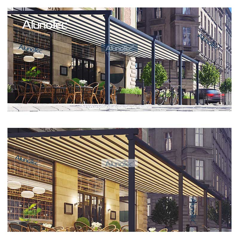 AlunoTec Fenstermarkisen in Sondergröße, Terrassendeck, eine Pergola-Markise für Australien
