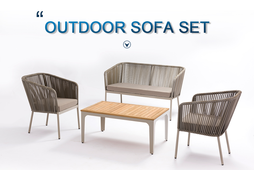 Wasserdichter PE-Rattanstuhl im modernen Design f&uuml;r Gartenm&ouml;bel im Freien, Sofa-Set (1)
