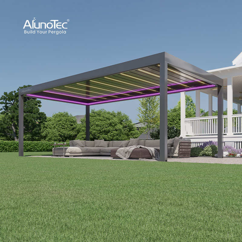 AlunoTec 4.5x7m 5x6m 5x8m Custom Size Gery Weiß Freistehende Aluminium Pergola Preise