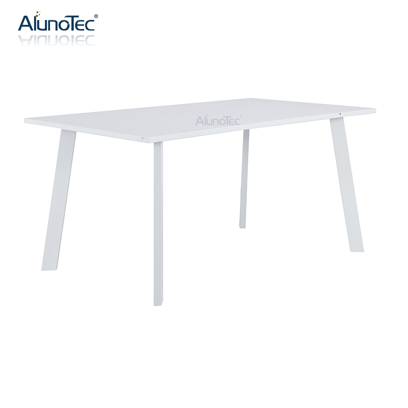 5 Rattan-Sitzstühle, Aluminium-Tisch, Outdoor-Essmöbel, 6-teiliges Terrassen-Essset