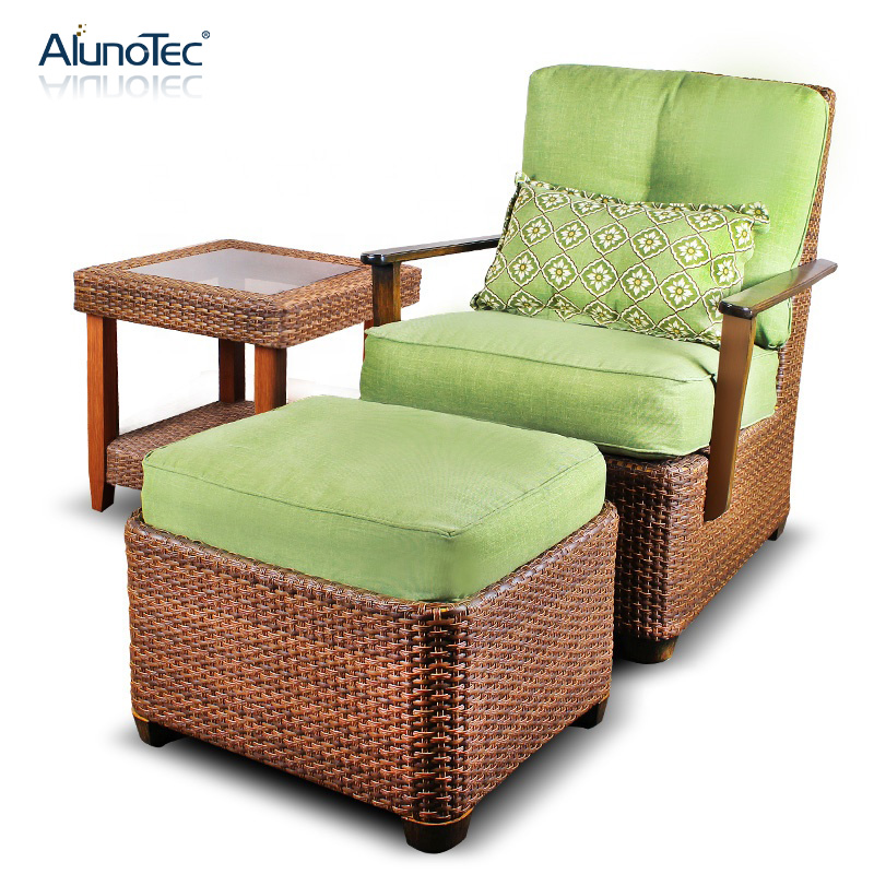 Gartenmöbel-Lounge-Set, Gartenmöbel, Chaiselongue, Balkon, Rattan-Loungesessel