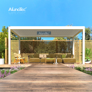AlunoTec Morden Design Öffnungs-Pool-Dachsystem, Pavillon, automatische Pergola aus Aluminium für den Hinterhof