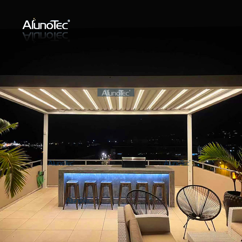 Außen schattenüberdachte Pergola-Designs, weiß, schwarz, grau, mit Lamellen versehene Pergola nach Boston Cost