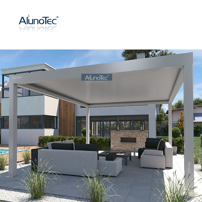 Bedienbare Pergola aus Aluminium, 3 x 4 Pavillon, Aluminium-Lamellen-Pergola für Zuhause