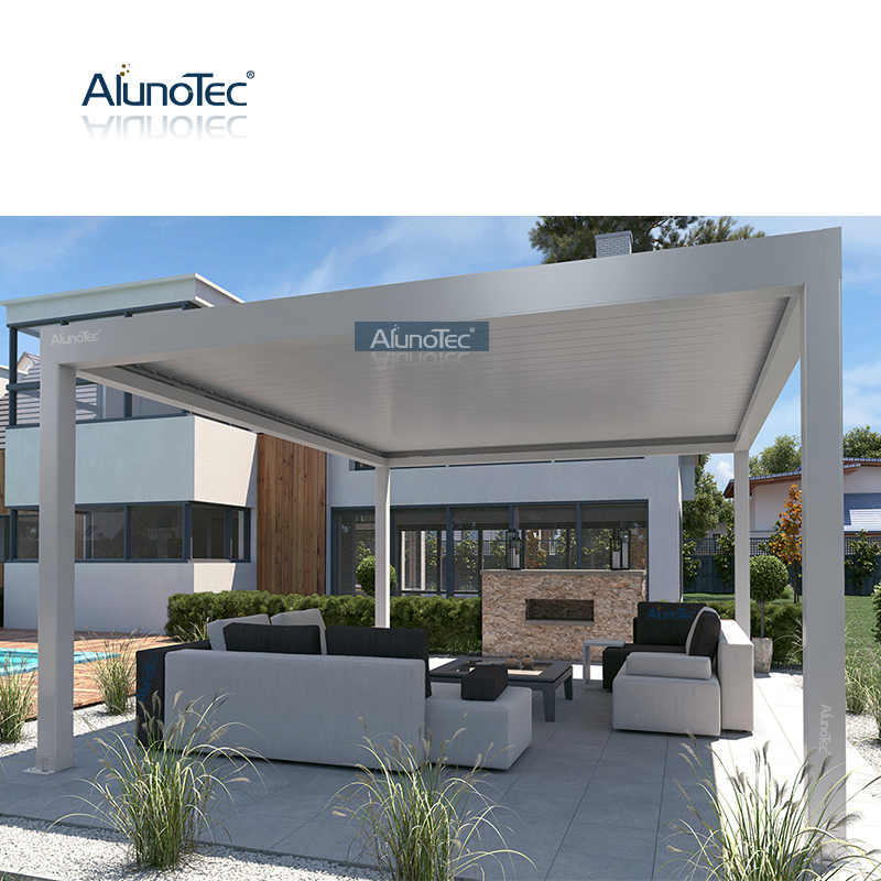Bedienbare Pergola aus Aluminium, 3 x 4 Pavillon, Aluminium-Lamellen-Pergola für Zuhause