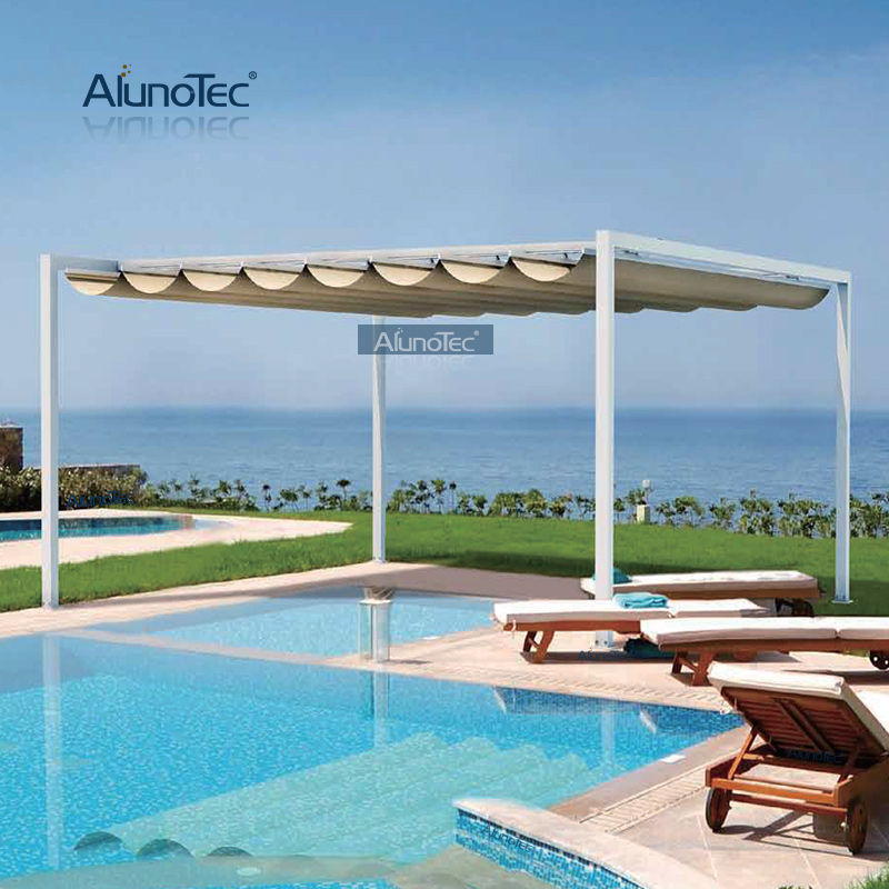 Elektrische wasserdichte Pavillon-Markise aus einziehbarem PVC für den Garten