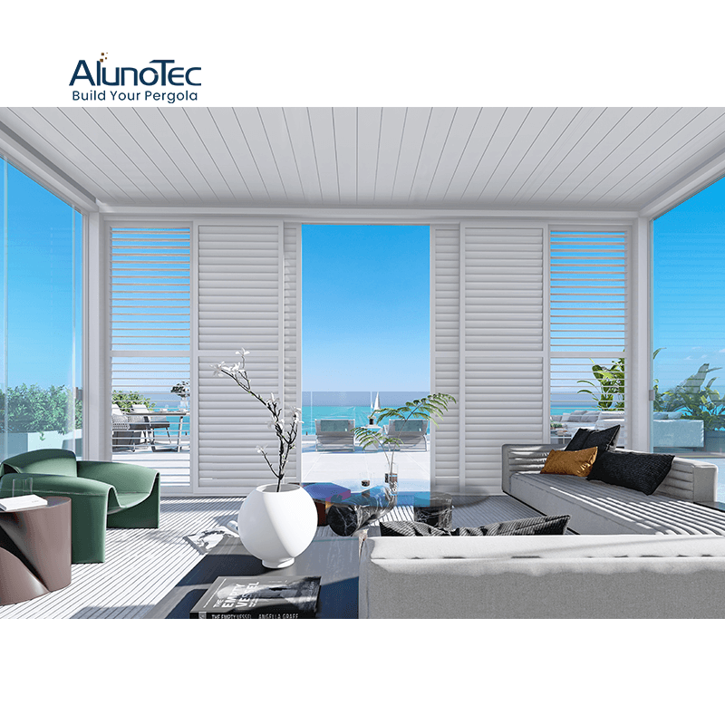 AlunoTec schafft Luxus-Glamping-Pergola-Freizeitbereich für den Hausgarten