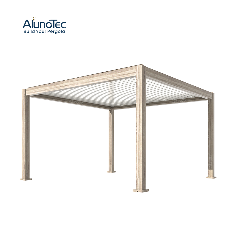 Factory Direct Bioklimatischer Gartenpavillon für den Außenbereich, Aluminium-Pergola, 4x8-Dachsystem