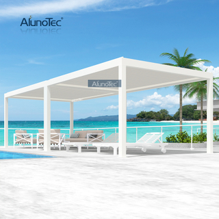 Außen schattenüberdachte Pergola-Designs, weiß, schwarz, grau, mit Lamellen versehene Pergola nach Boston Cost