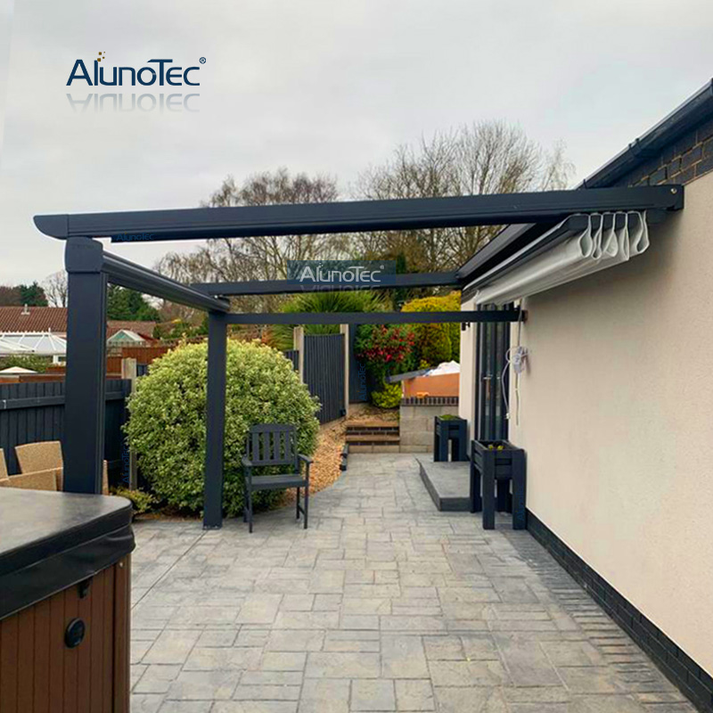 Wasserdichte Pergola-Seitenmarkise aus Aluminium für den Garten