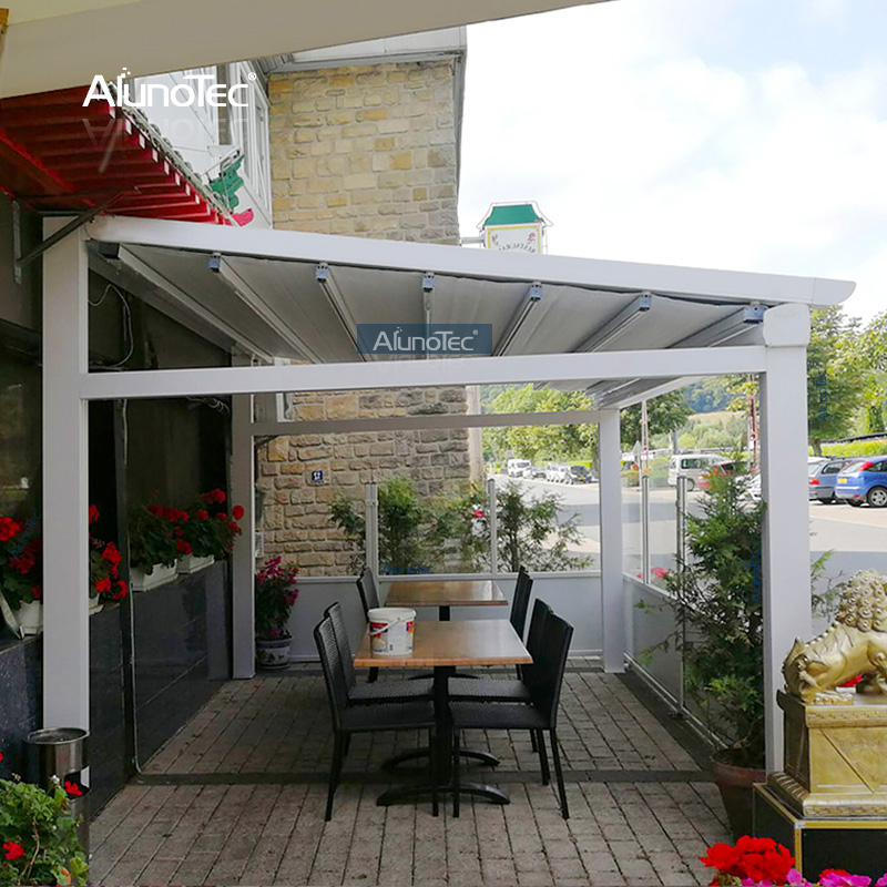 4x4 elektrische Markise, einziehbares Dach, PVC-Leinen-Pergola mit Regensensor