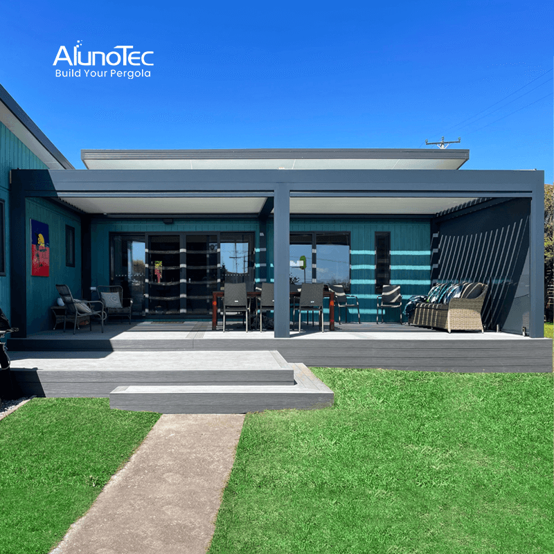 AlunoTec Mega Outdoor Structures Kaffee Hotel Restaurant Villa Motorisierte Premium-Terrassenüberdachungen