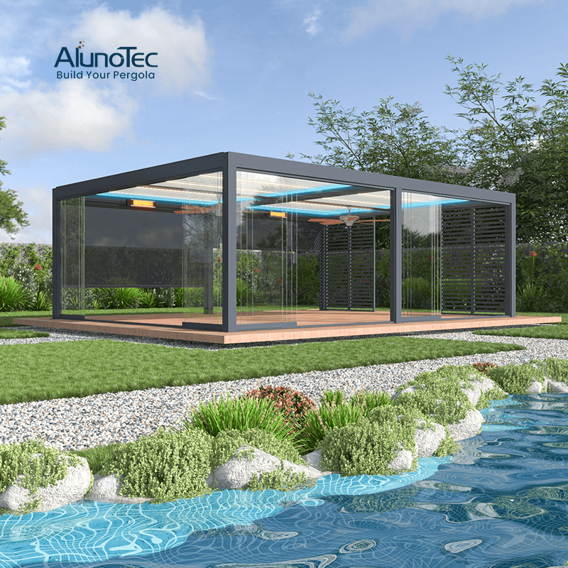 AlunoTec schafft Luxus-Glamping-Pergola-Freizeitbereich für den Hausgarten