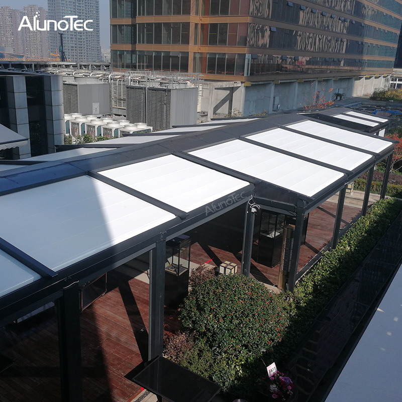 Aluminium-Karbonat-Markisen-Villa, einziehbare Markisenplane für den Garten