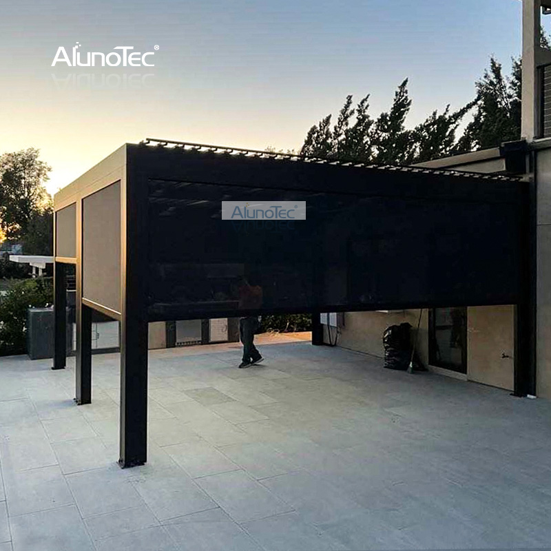 AlunoTec maßgeschneiderte 19ft 25ft Pergola, raummontierte, an der Wand befestigte Pergolen mit Lamellen zum Preis in den USA