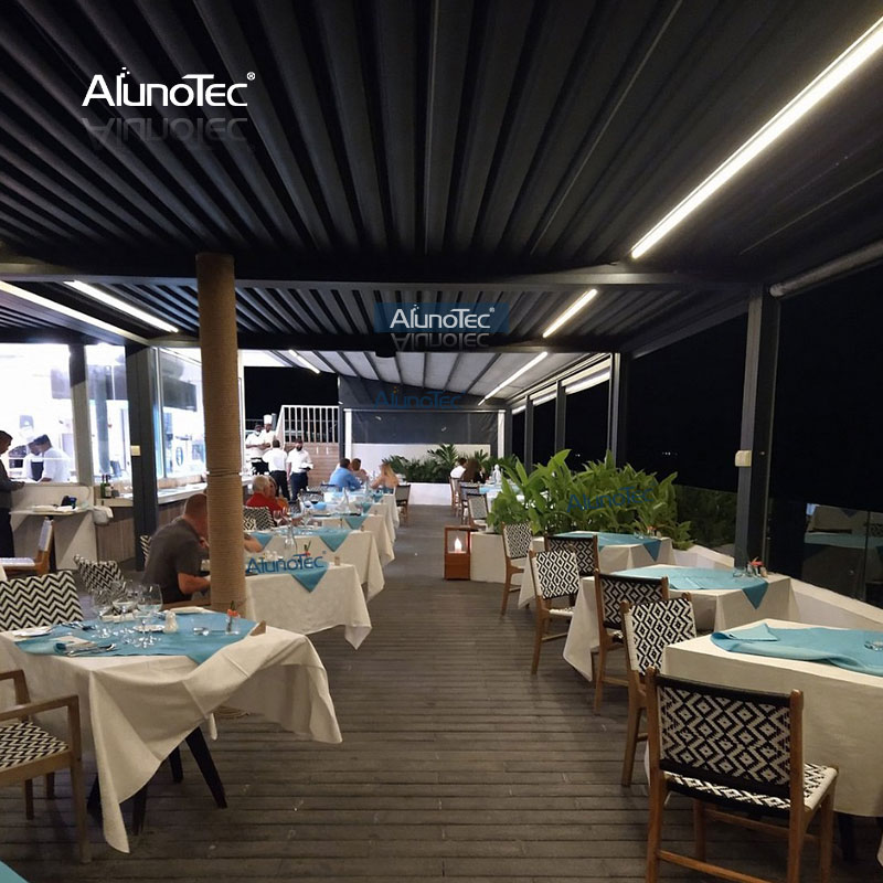 AlunoTec PergoLUX 4x6m Angebautes Hausdeck Pergola Wintergarten für den Außenbereich