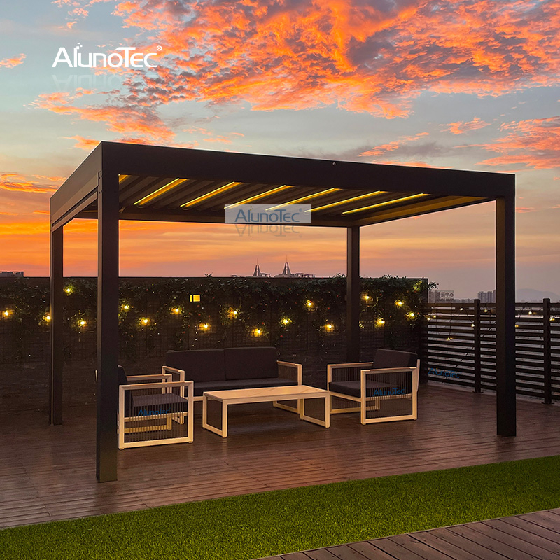 Lieferpreise 3x4m schwarz-weiße freistehende wasserdichte Pergola nach Canberra, Australien