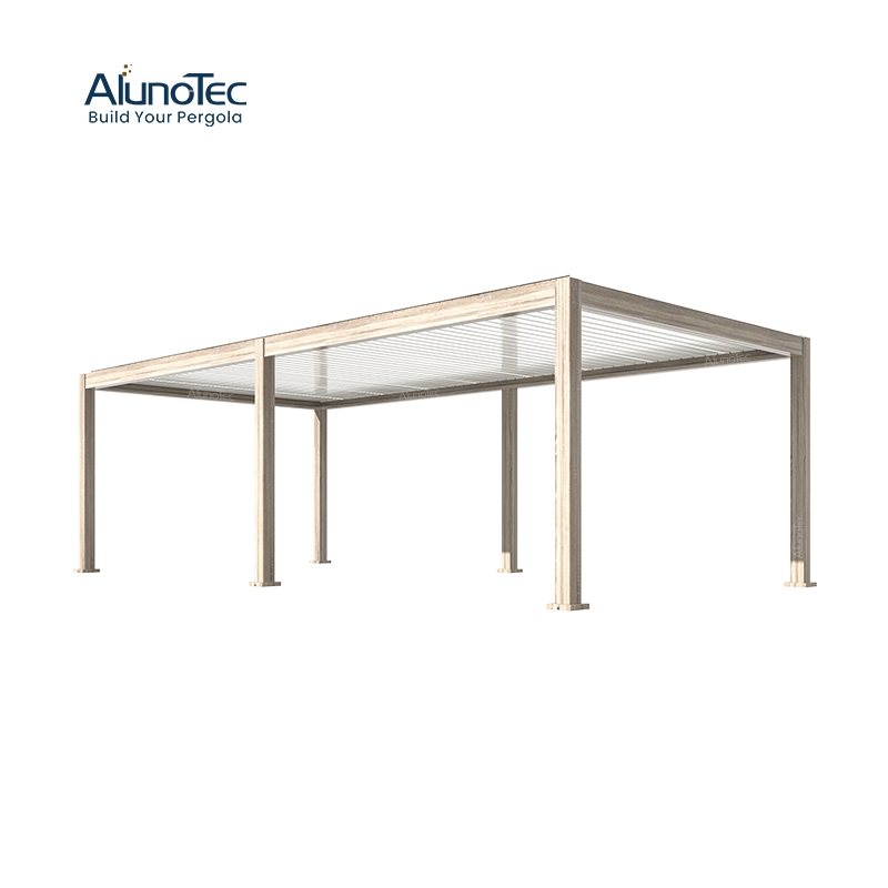 Factory Direct Bioklimatischer Gartenpavillon für den Außenbereich, Aluminium-Pergola, 4x8-Dachsystem