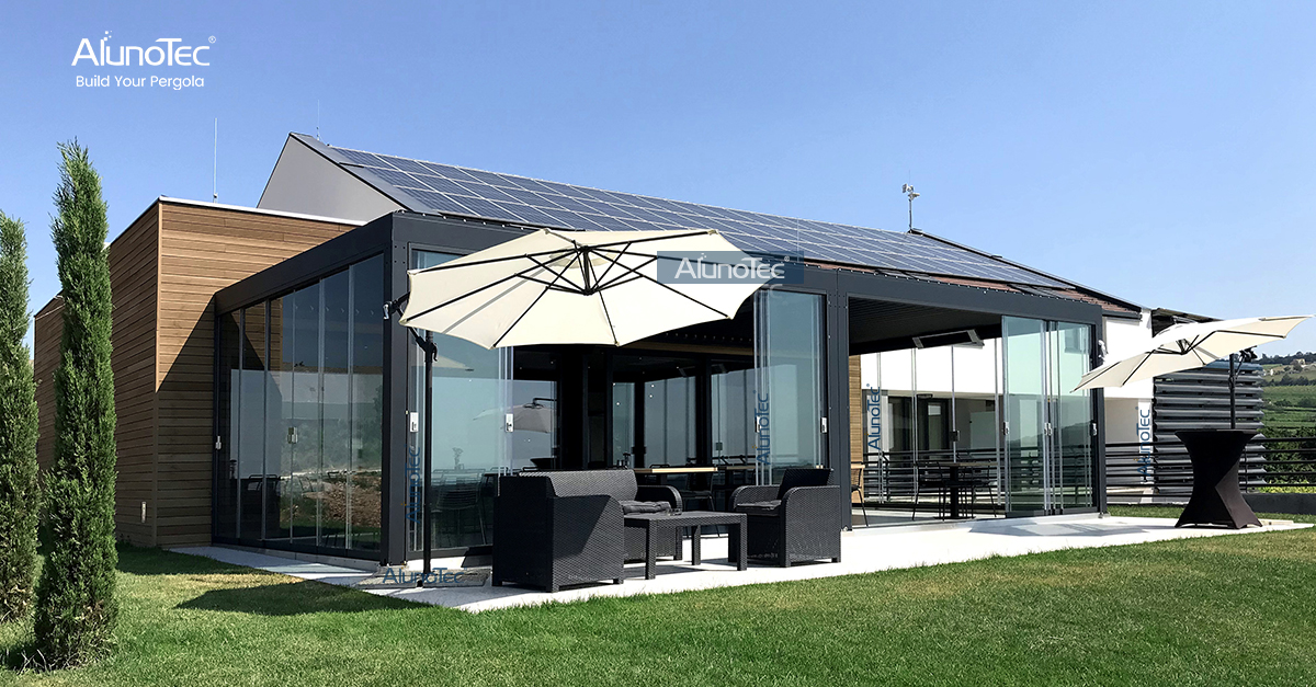 AlunoTec Aluminium-Lamellen-Dachpergola Nr. 1