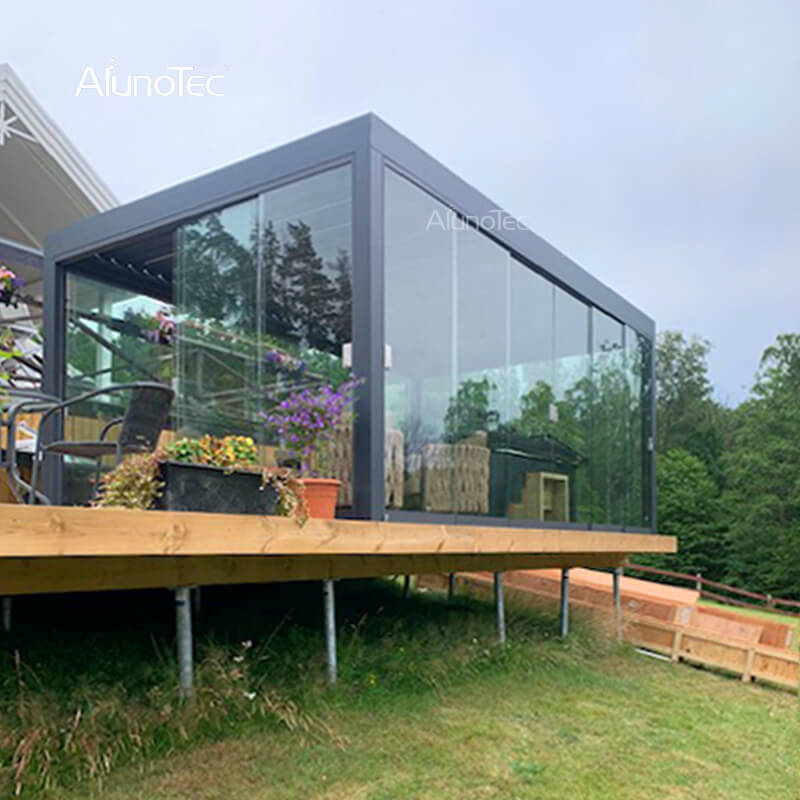  Aluminium Farme Patio Pergola Badewanne Duschtüren Außenrahmenlose Glasschiebetür