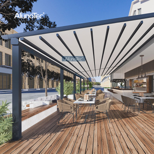 AlunoTec 5m x 5m versenkbare Pergola für den Außenbereich zum Angebot