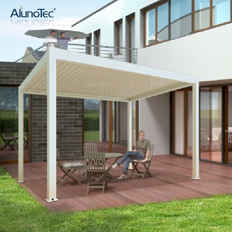 Standard-Bioklima-Handkurbel, wasserdichte Aluminium-Lamellen-Dachgarten-Pergola