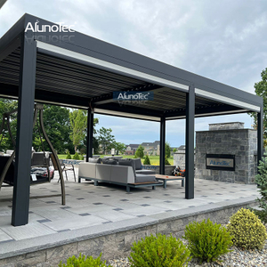14' x 16' offener, geschlossener Outdoor-Küchenpavillon mit Lamellen zum günstigen Preis