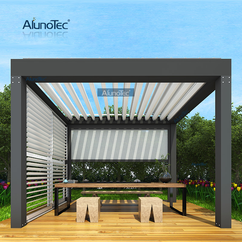 AlunoTec Outdoor-Aluminium-Pergola, Lamellendach, Terrassendach, bioklimatische Pergolen, Bögen, Lauben, Markisen, Pergola-Sets