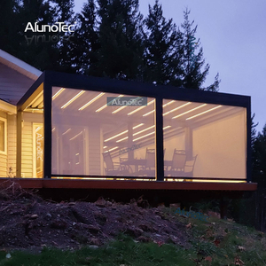 Motorisiertes, wasserdichtes Gartendeck-Lamellen-Pergola-System von AlunoTec