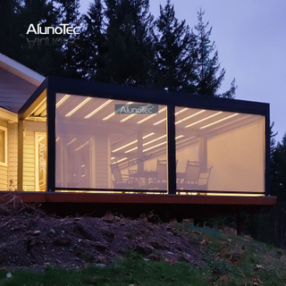 Motorisiertes, wasserdichtes Gartendeck-Lamellen-Pergola-System von AlunoTec