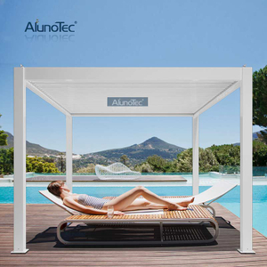 AlunoTec Outdoor Lamellendach 6x4 Terrassenüberdachungsstrukturen Ideen Pergola-Installation für Hinterhofterrasse