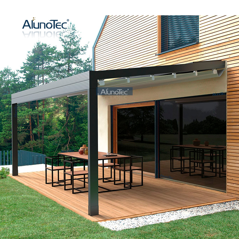 Elektrische wasserdichte Pavillon-Markise aus einziehbarem PVC für den Garten
