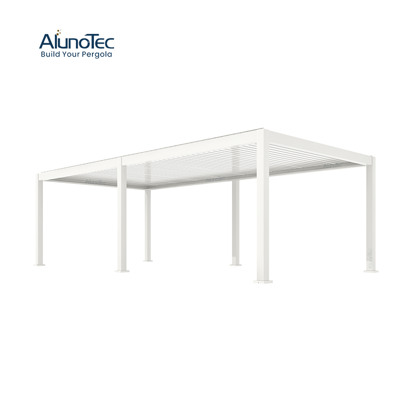 Factory Direct Bioklimatischer Gartenpavillon für den Außenbereich, Aluminium-Pergola, 4x8-Dachsystem